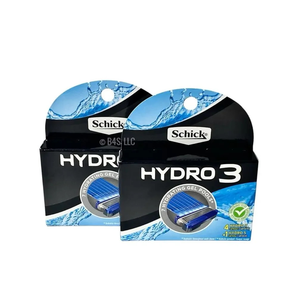 Schick Hydro 3 Refill Cartridges 5Ct (4+1 Hydro5) Pack of 2